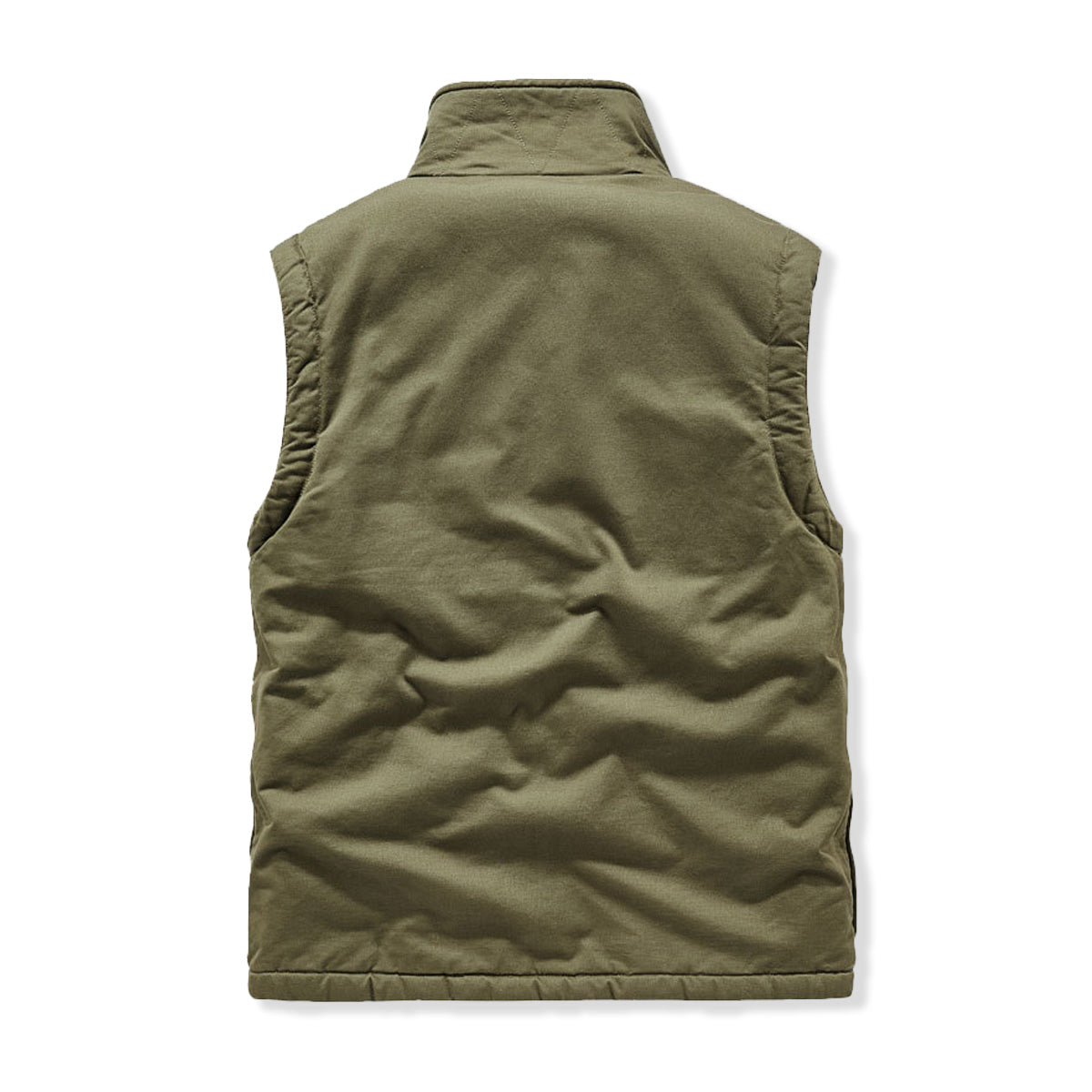 Button Fleece Lined Stand Collar Vest