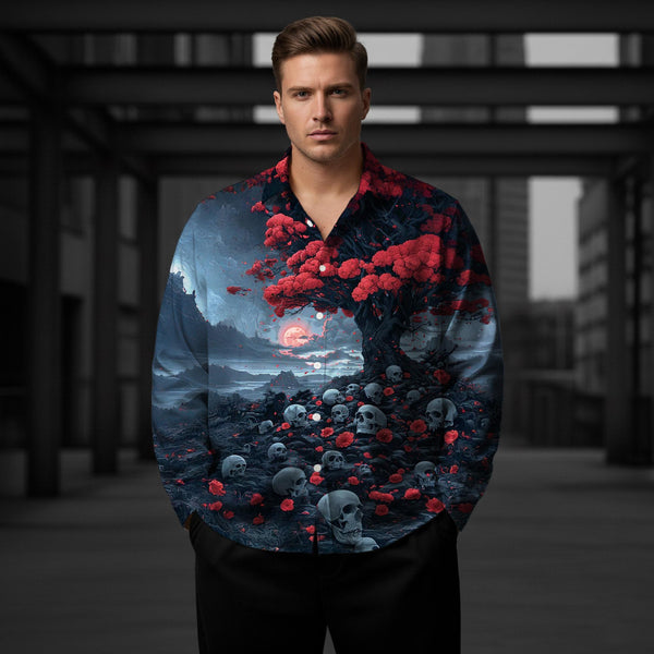 Dark Anime Men's Long-Sleeve Shirt