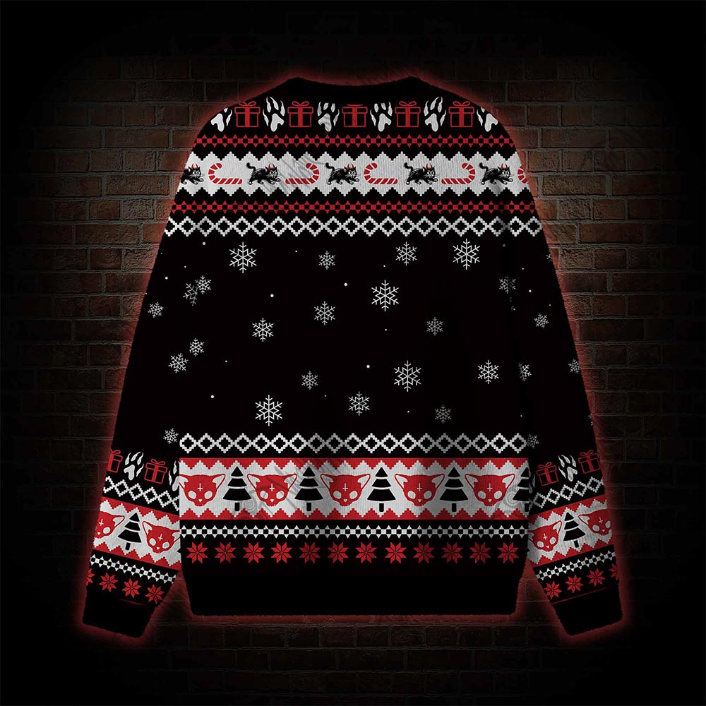 Demon Cat  Ugly Sweatshirts