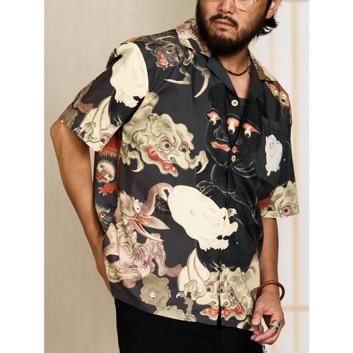 Edo Period Illustrated Guide To Monsters Ukiyo-E Aloha Shirt