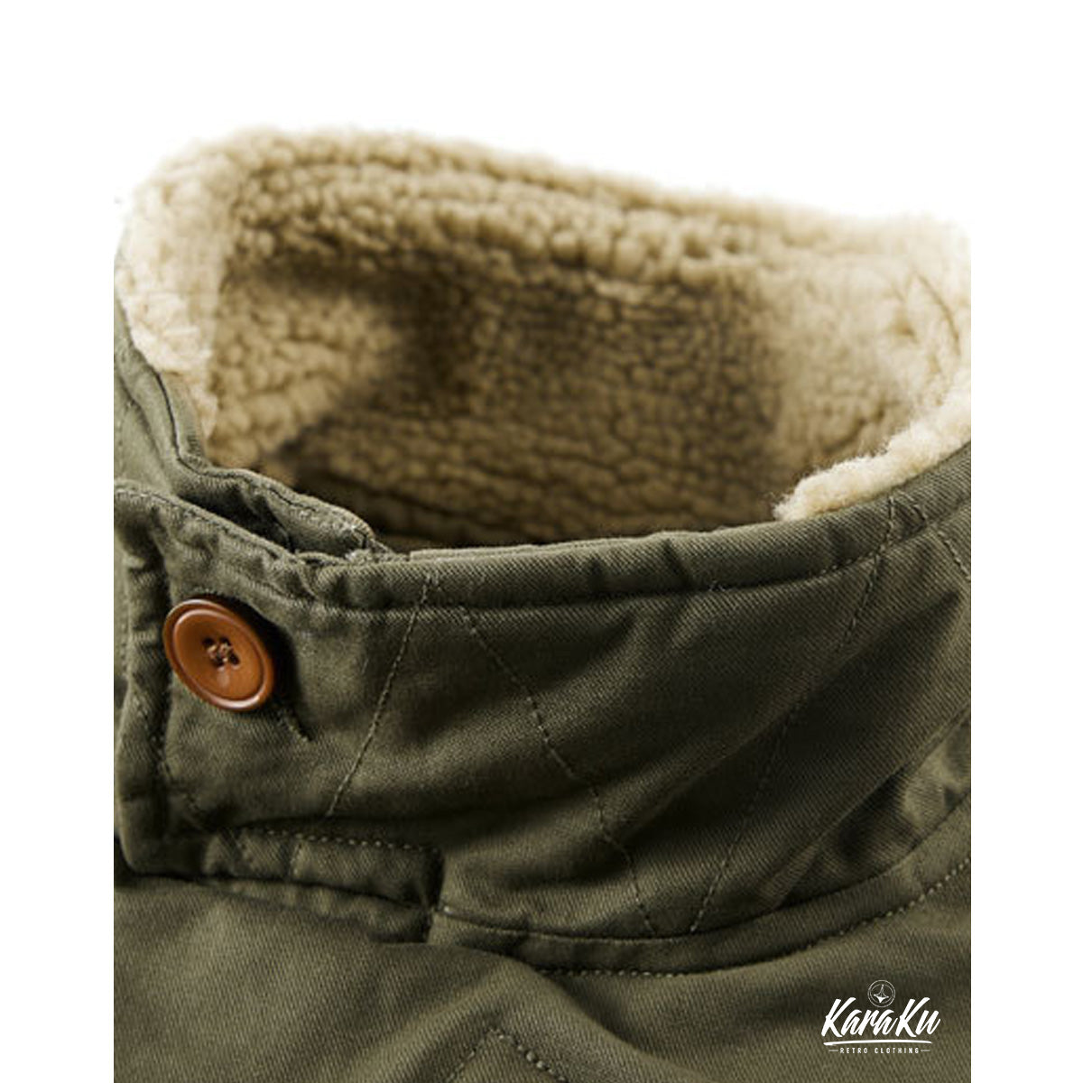 Button Fleece Lined Stand Collar Vest