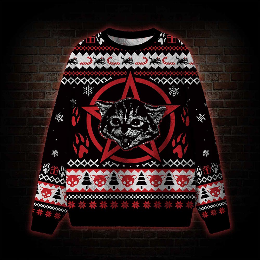 Demon Cat  Ugly Sweatshirts