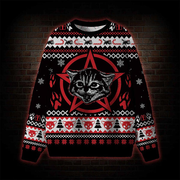 Demon Cat  Ugly Sweatshirts