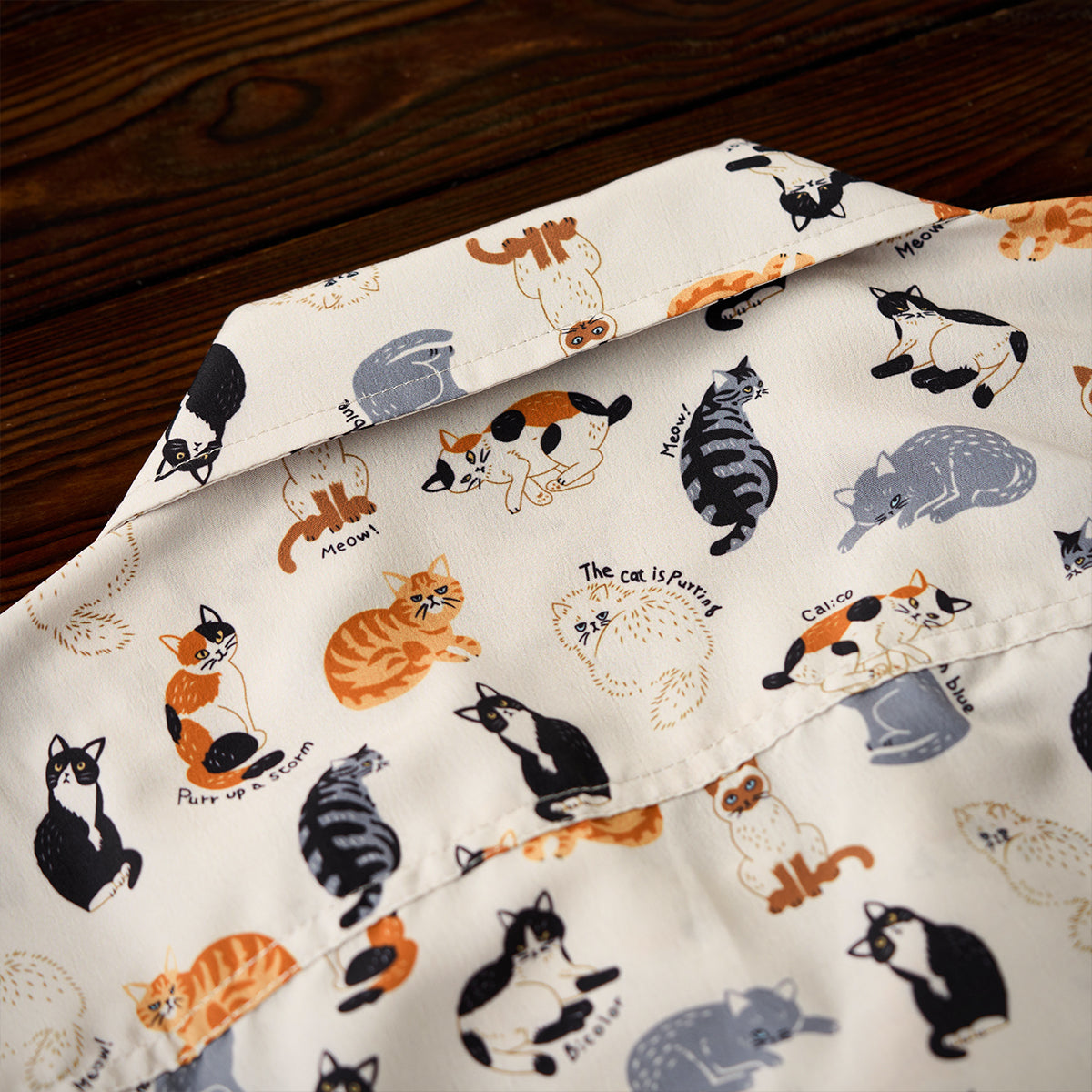 Cat Encyclopedia Print Hawaiian Shirt
