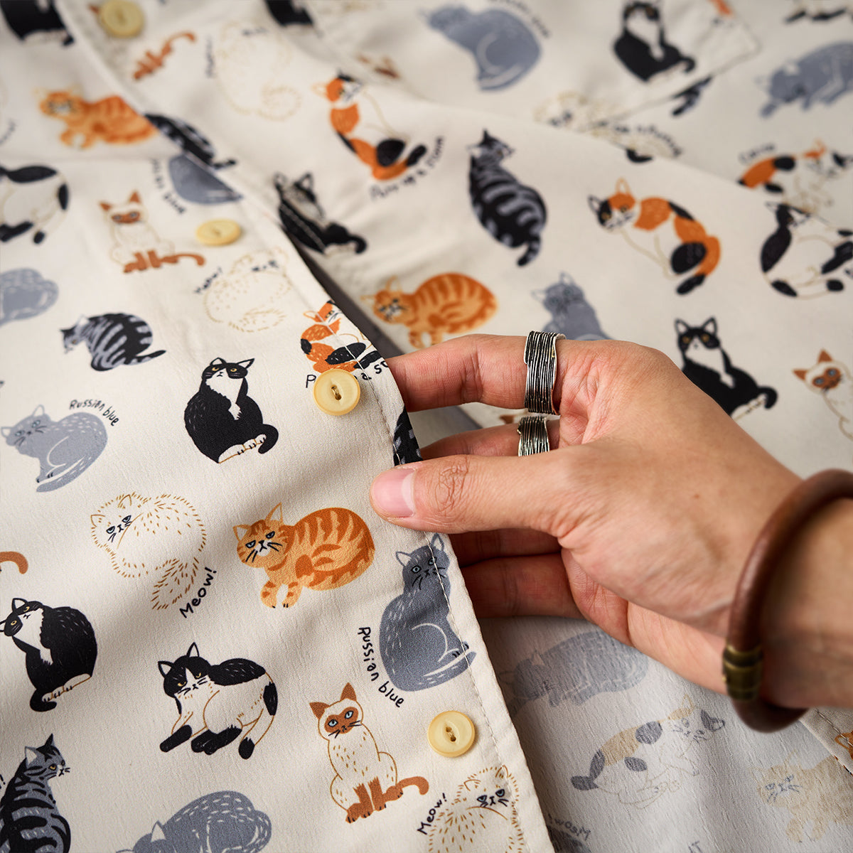 Cat Encyclopedia Print Hawaiian Shirt
