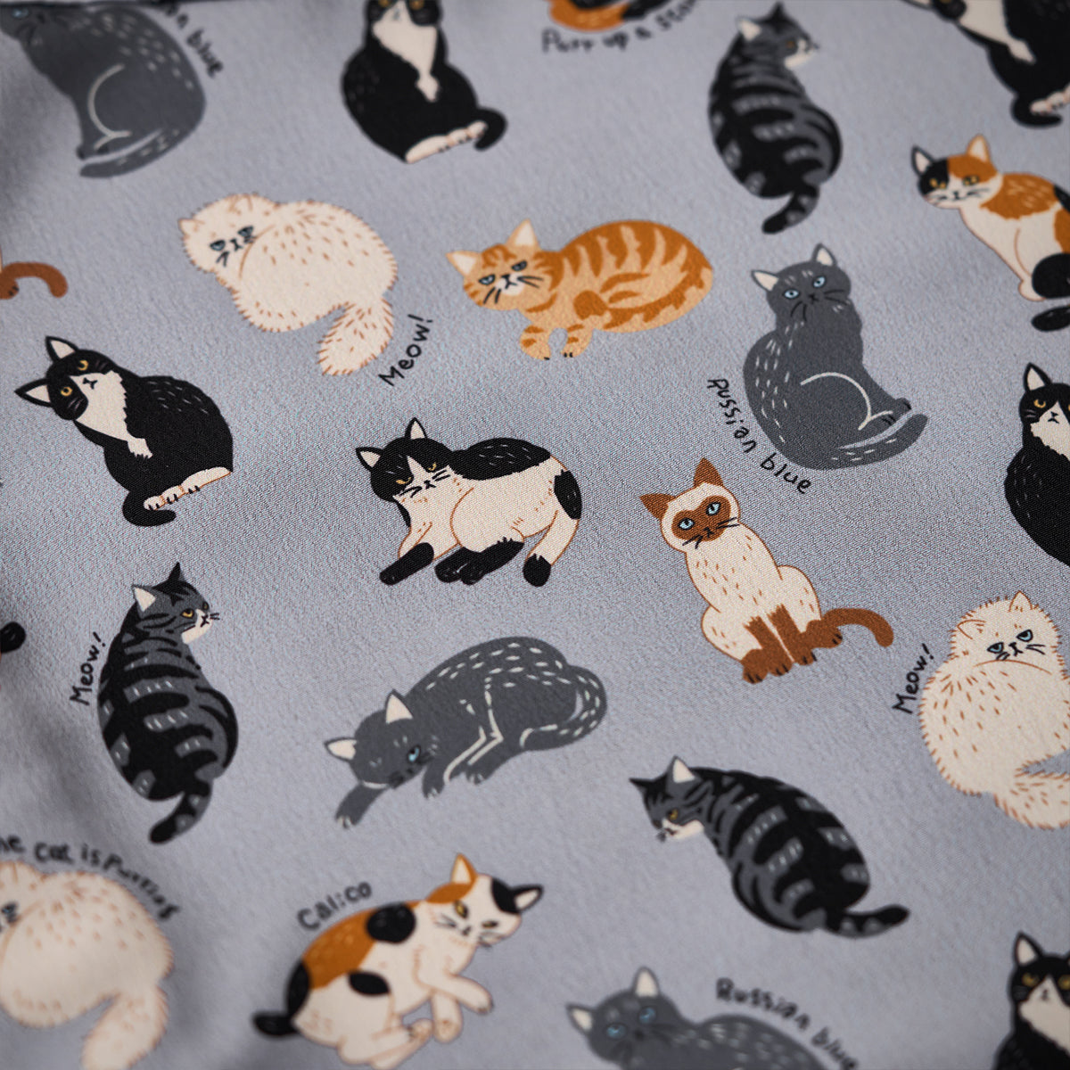 Cat Encyclopedia Hawaiian Print Shirt