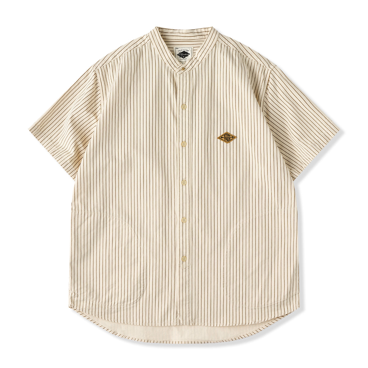Baseball Striped Short Sleeve Shirt