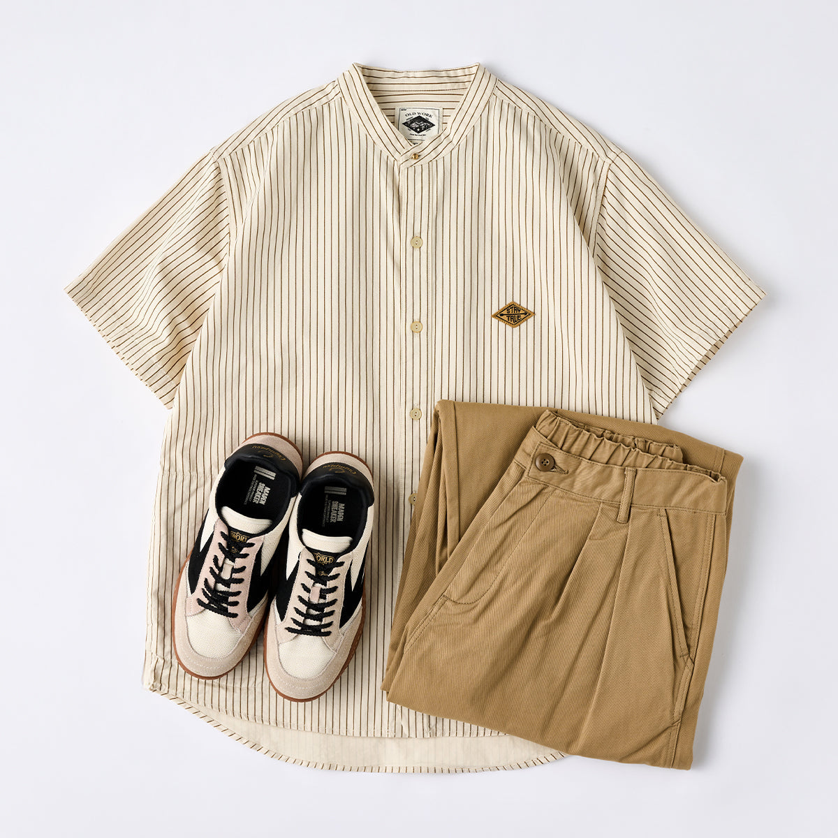 Baseball Striped Short Sleeve Shirt