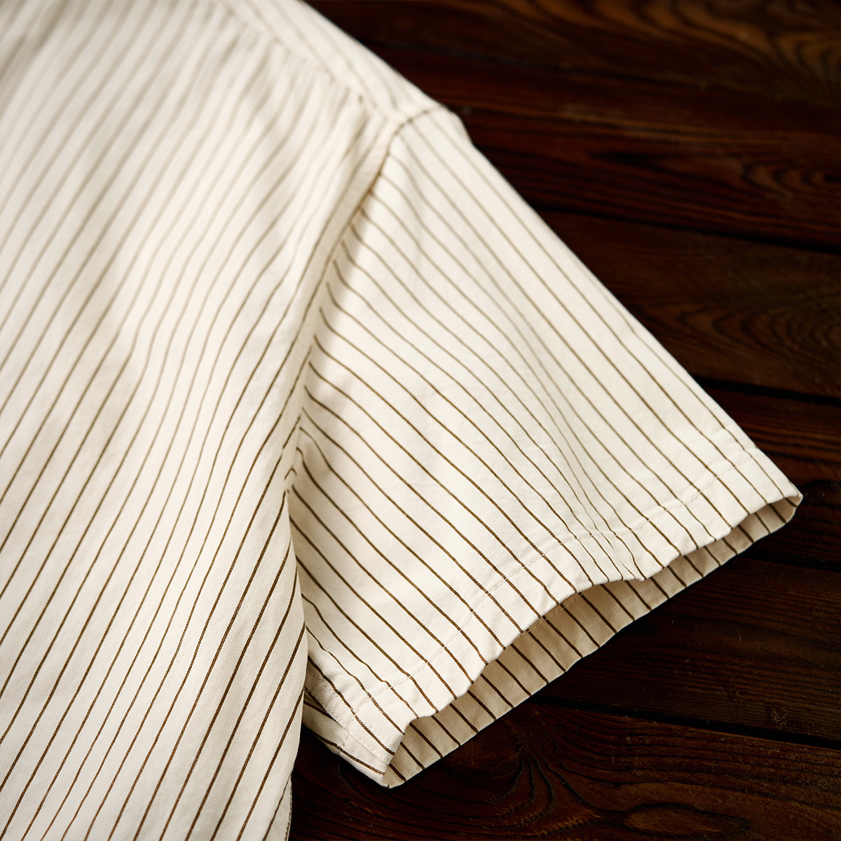 Baseball Striped Short Sleeve Shirt