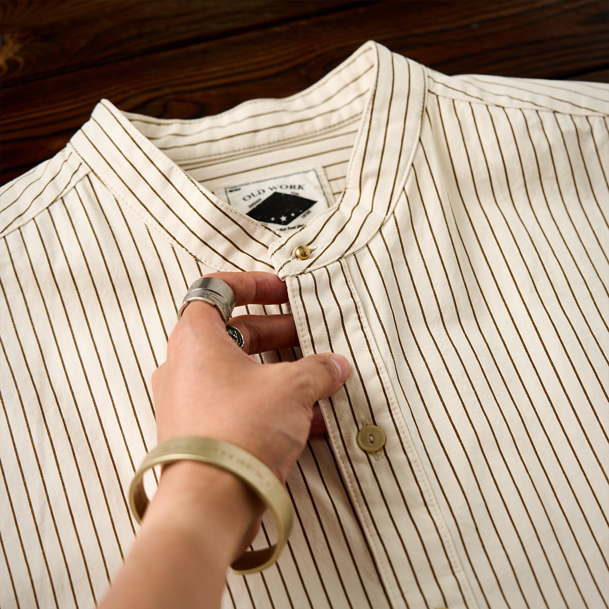 Baseball Striped Short Sleeve Shirt