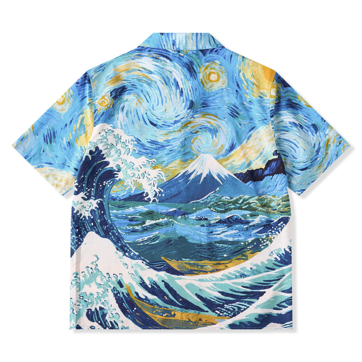 Aloha Shirt With The Dreams Of Van Gogh And Hokusai Print