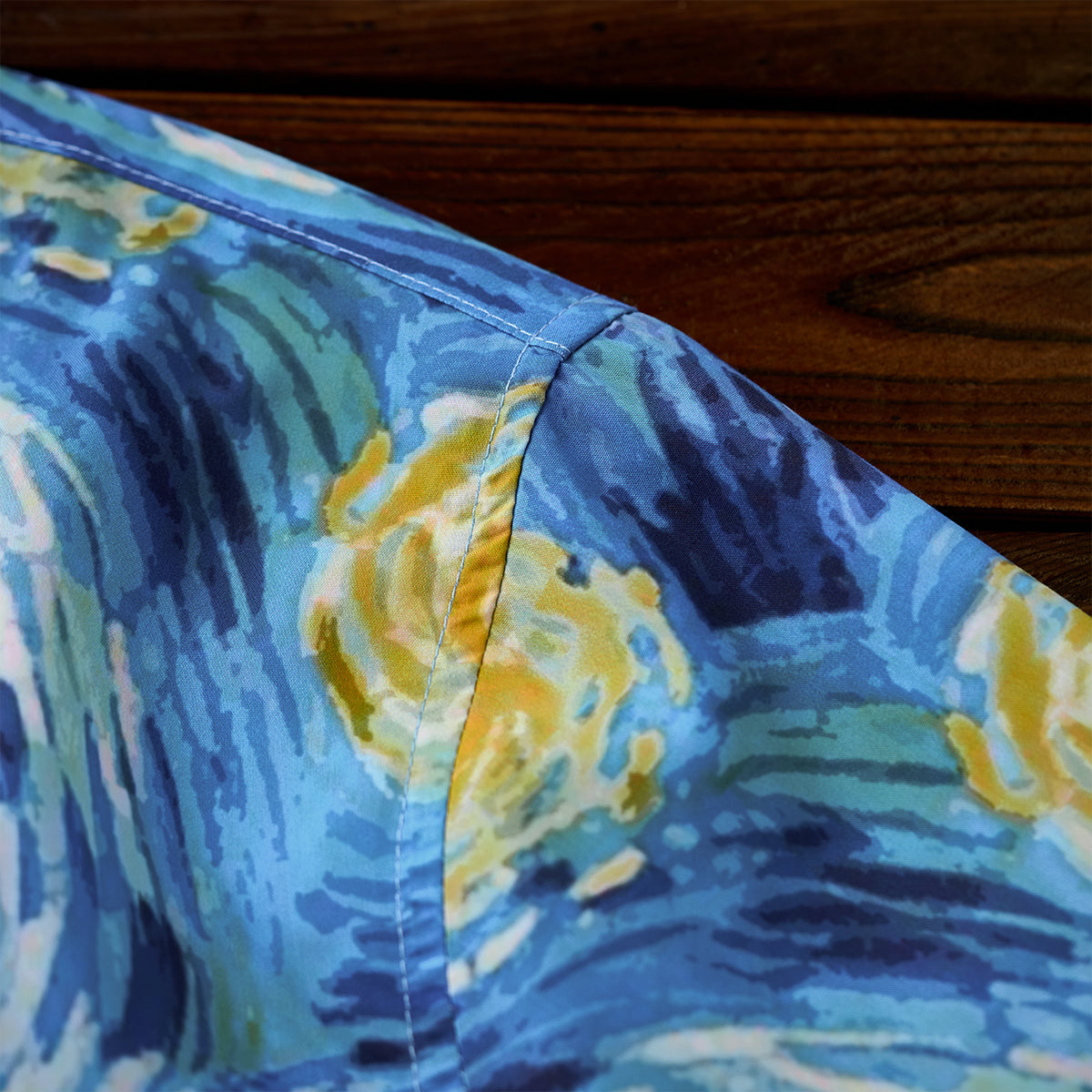 Aloha Shirt With The Dreams Of Van Gogh And Hokusai Print
