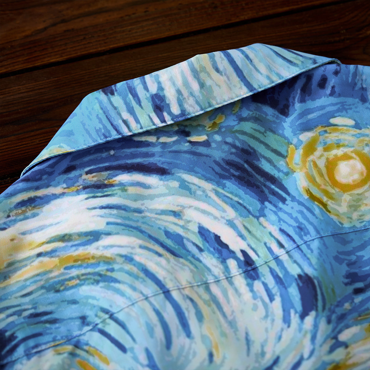 Aloha Shirt With The Dreams Of Van Gogh And Hokusai Print