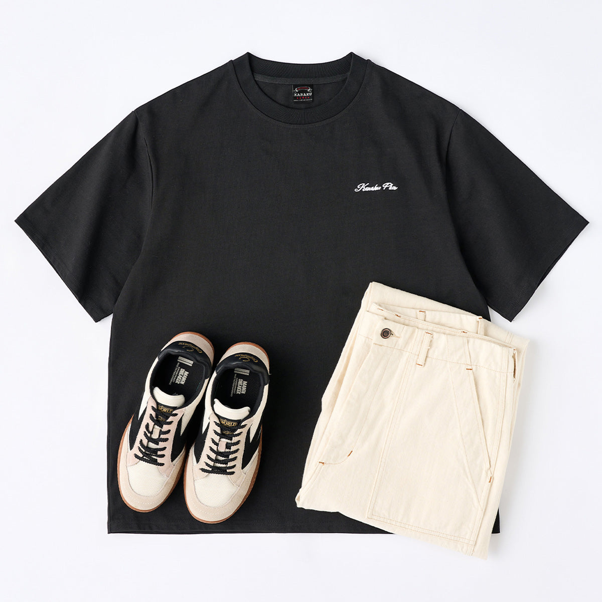 Tawaraya Sotatsu Wind God And Thunder God Embroidered Heavyweight Tee