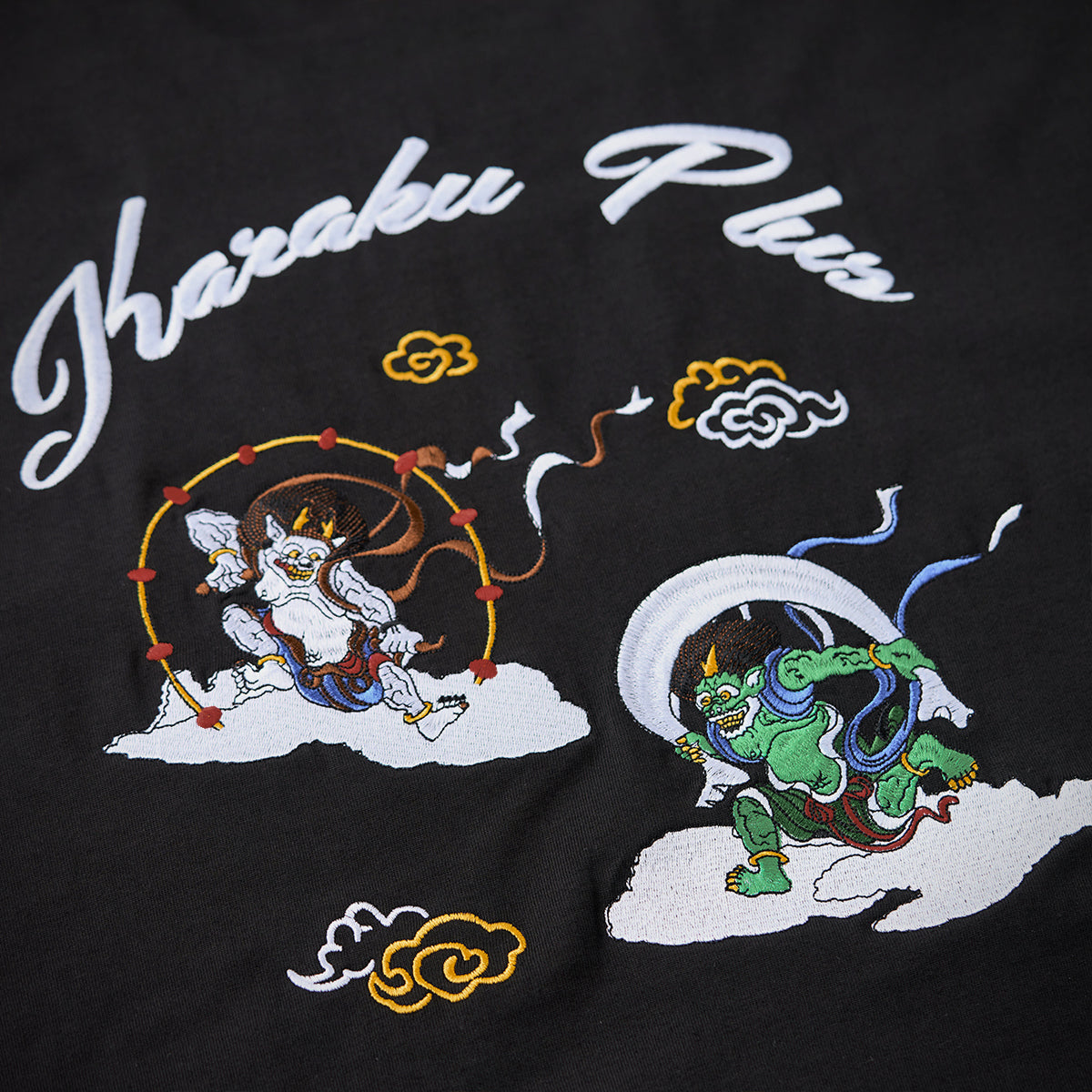 Tawaraya Sotatsu Wind God And Thunder God Embroidered Heavyweight Tee
