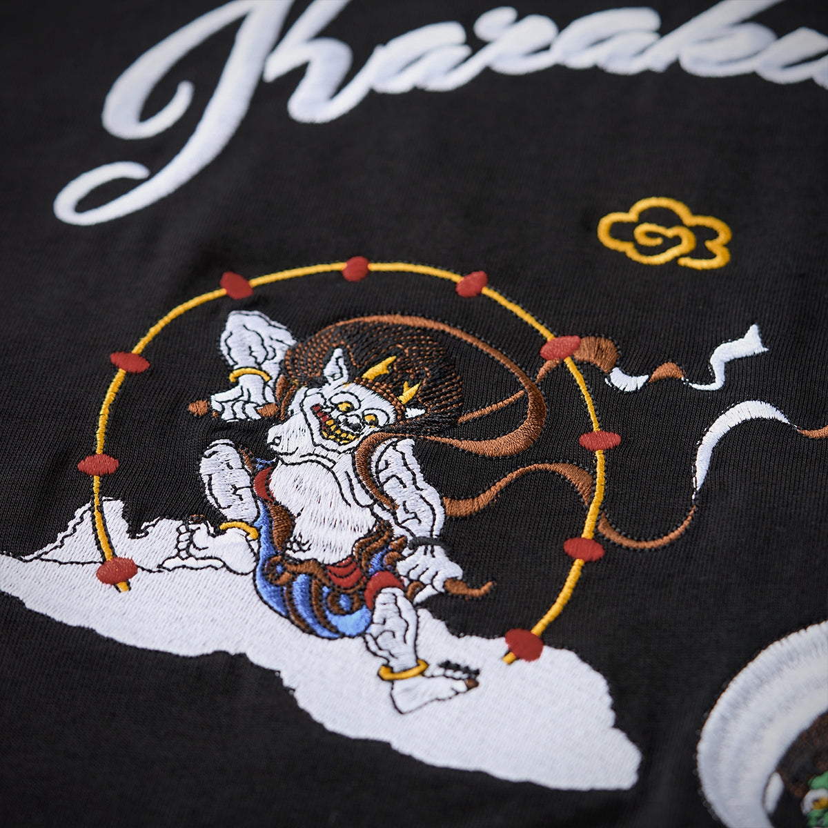 Tawaraya Sotatsu Wind God And Thunder God Embroidered Heavyweight Tee