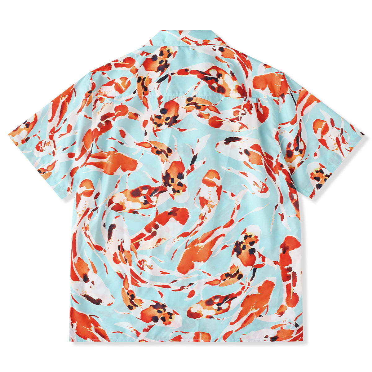 Nishikigoi Pattern Open Collar Shirt