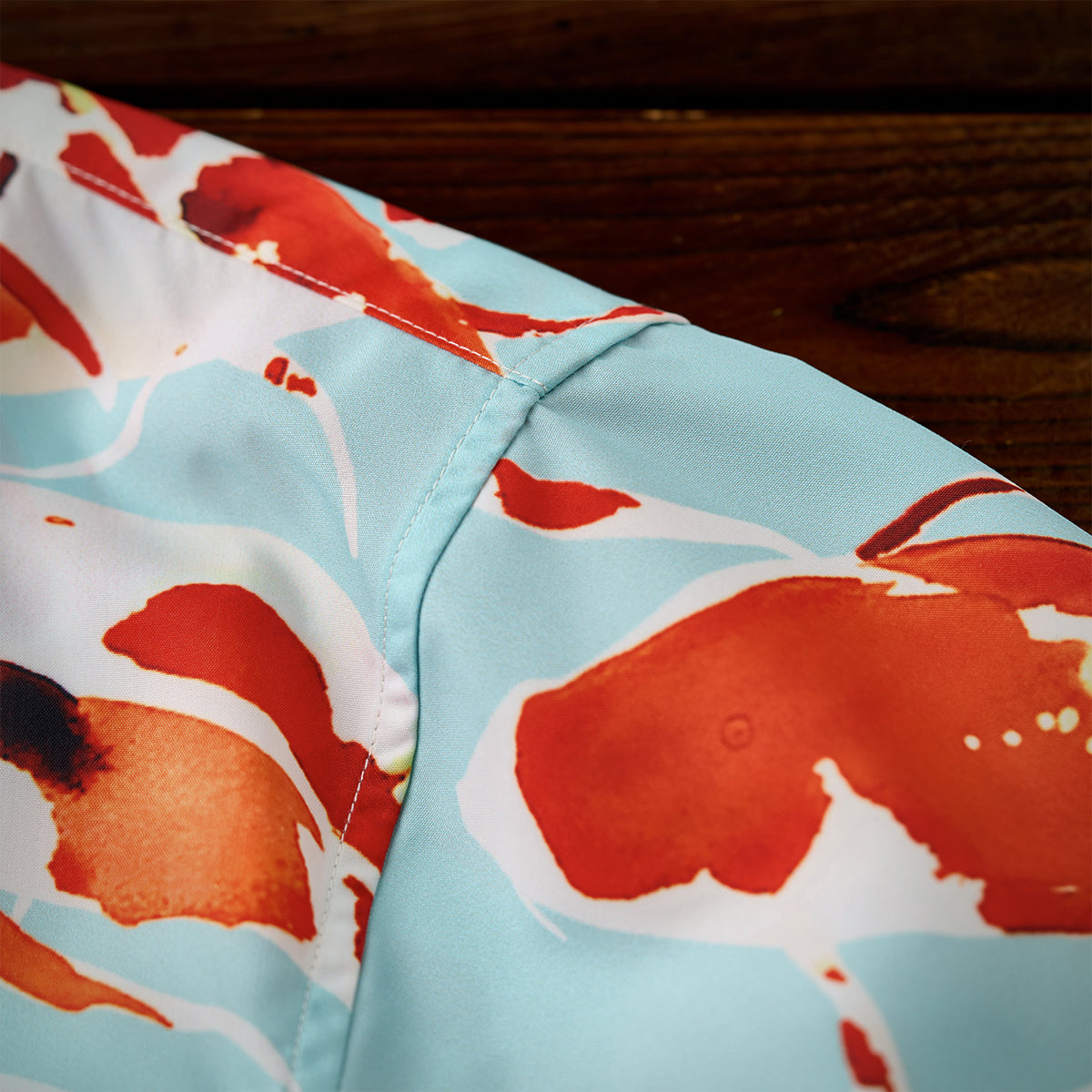 Nishikigoi Pattern Open Collar Shirt