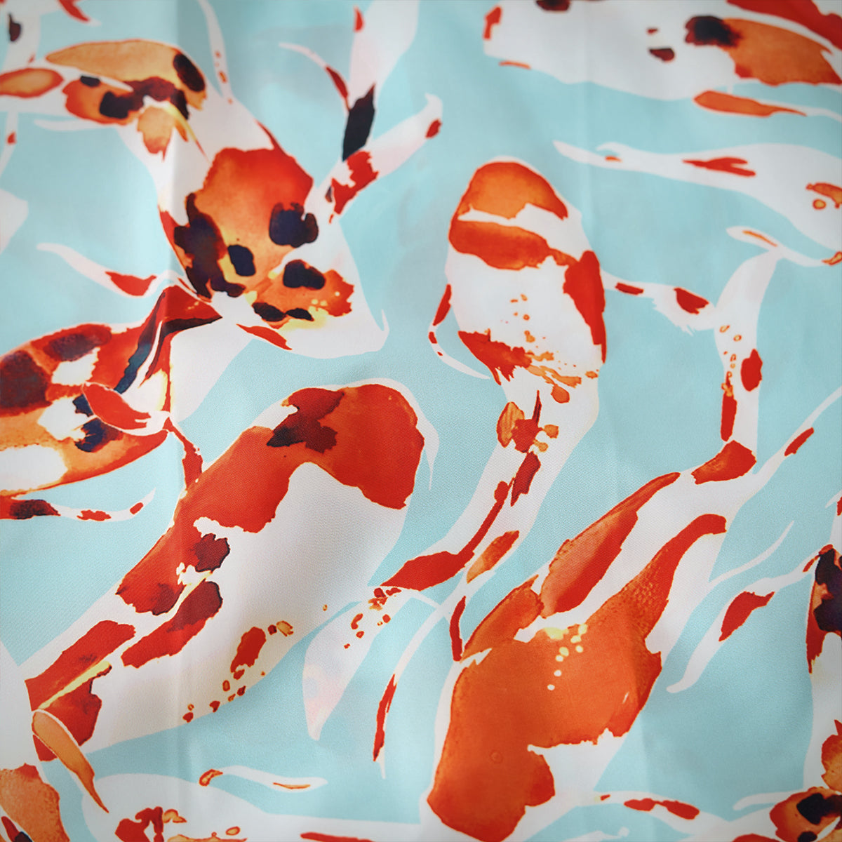 Nishikigoi Pattern Open Collar Shirt