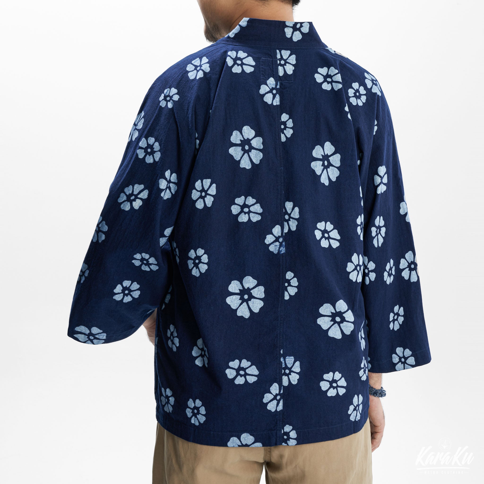Vintage White Plum Print Cardigan