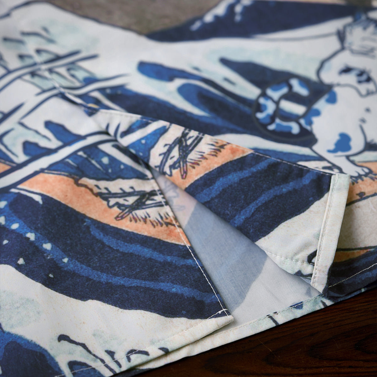 Cats In The Waves Ukiyo-E Hawaiian Shirt