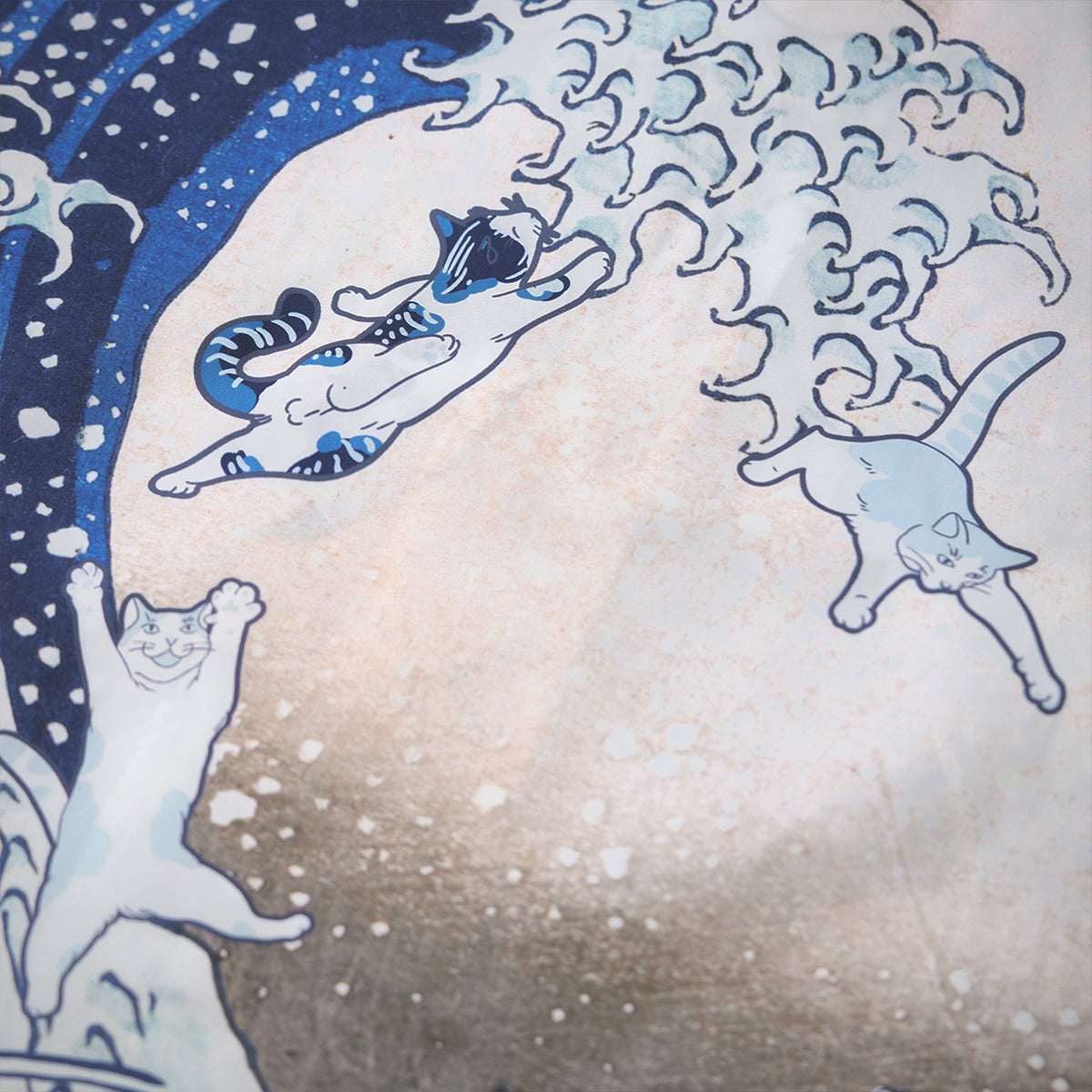 Cats In The Waves Ukiyo-E Hawaiian Shirt