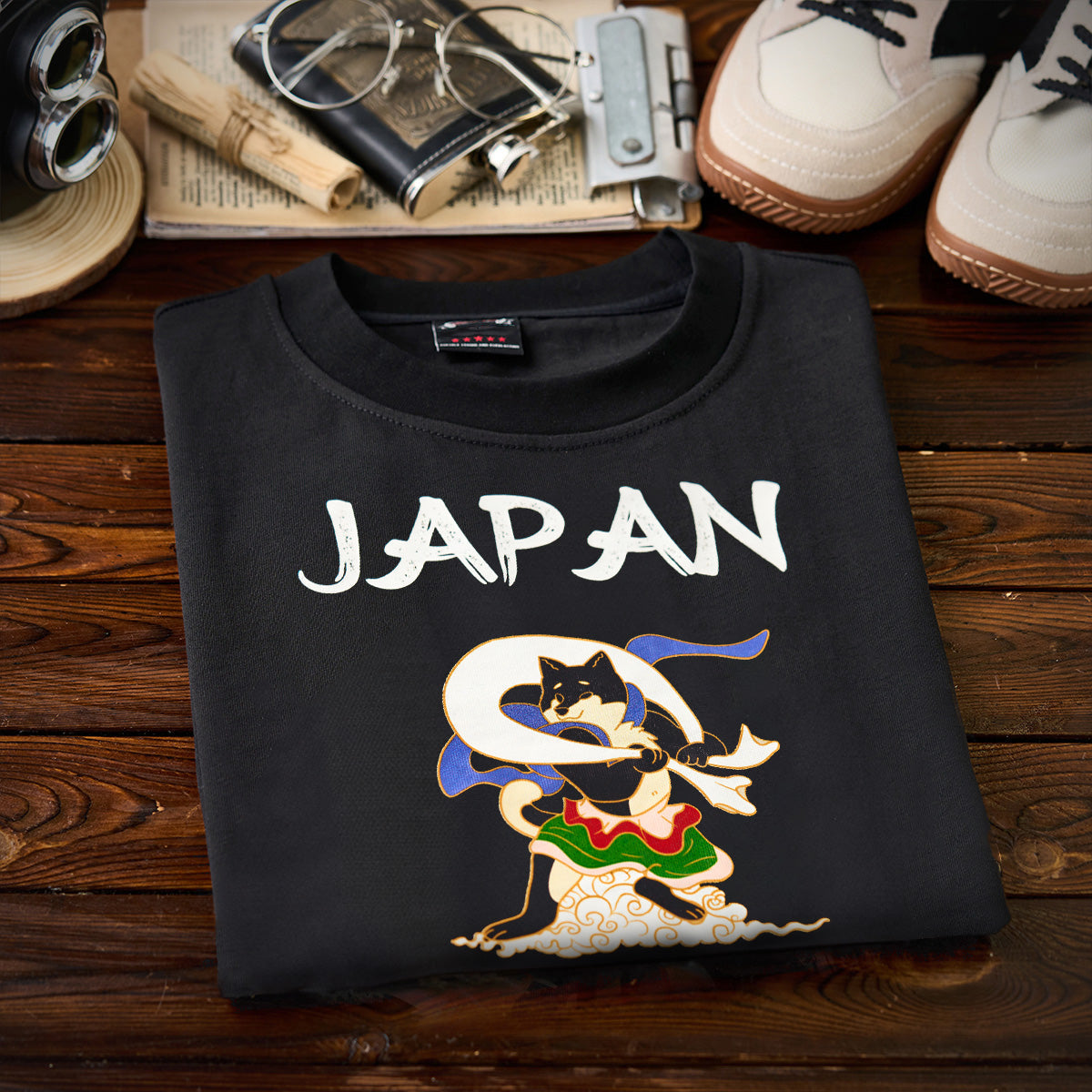 Kuroshiba Fuujin Parody Style Printed Cotton T-Shirt