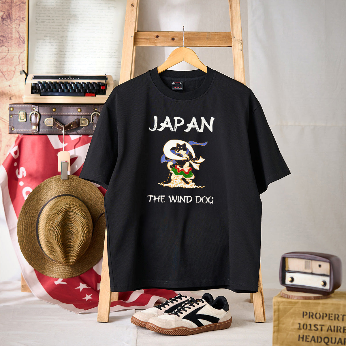 Kuroshiba Fuujin Parody Style Printed Cotton T-Shirt