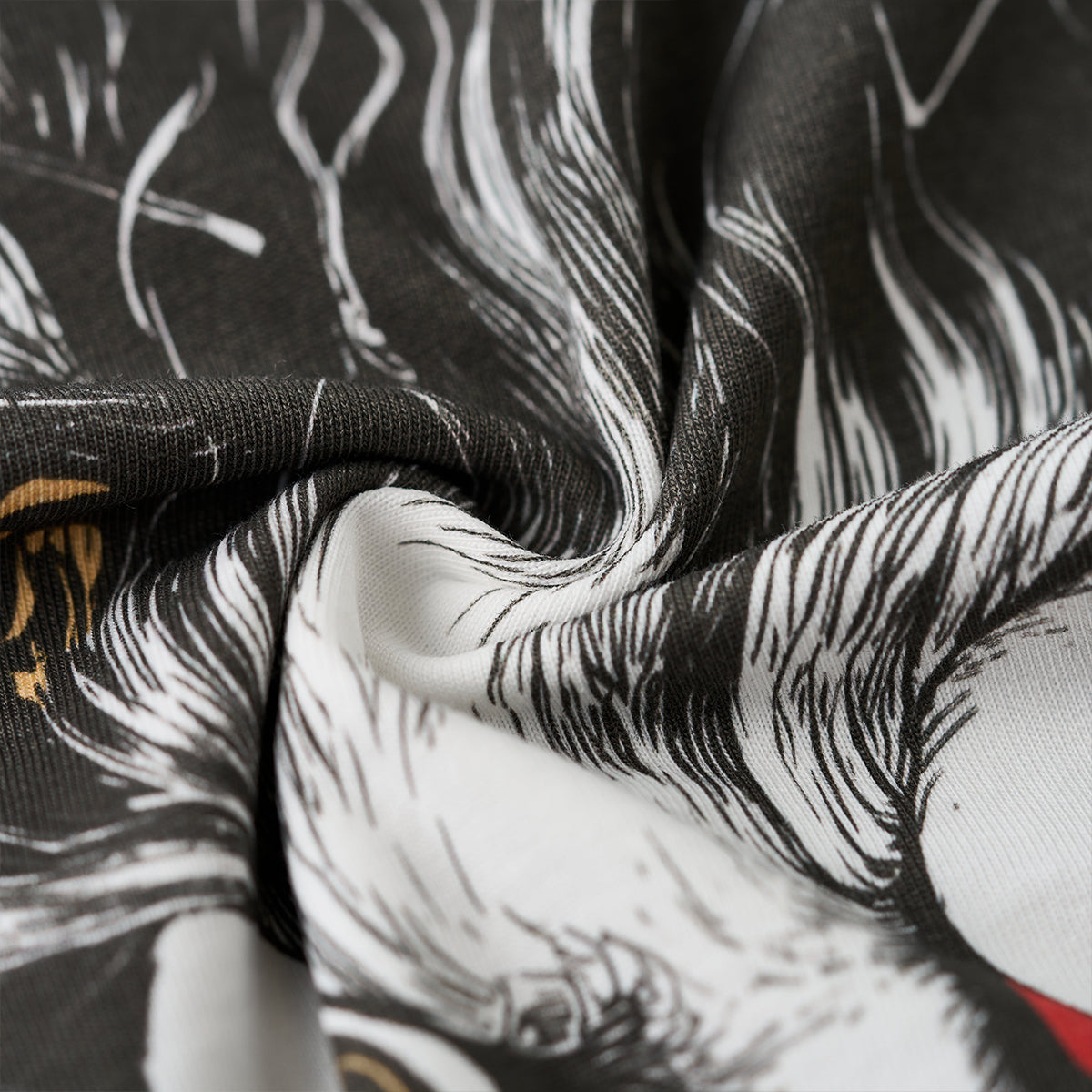 Folklore Bakeneko Ukiyo-E Style Printed Cotton Tee