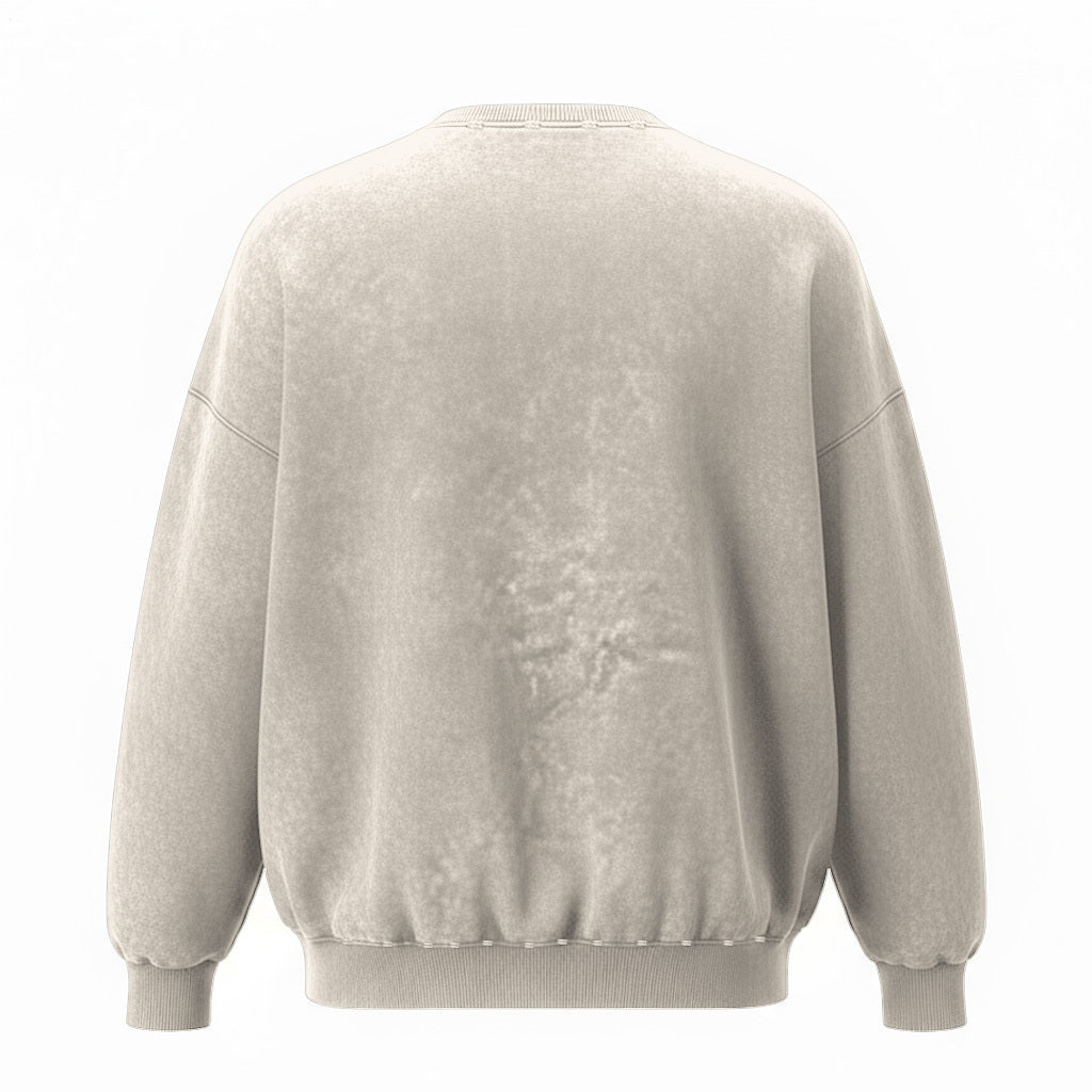 Giant Bones and Girls Washed Round Neck Sweatshirt