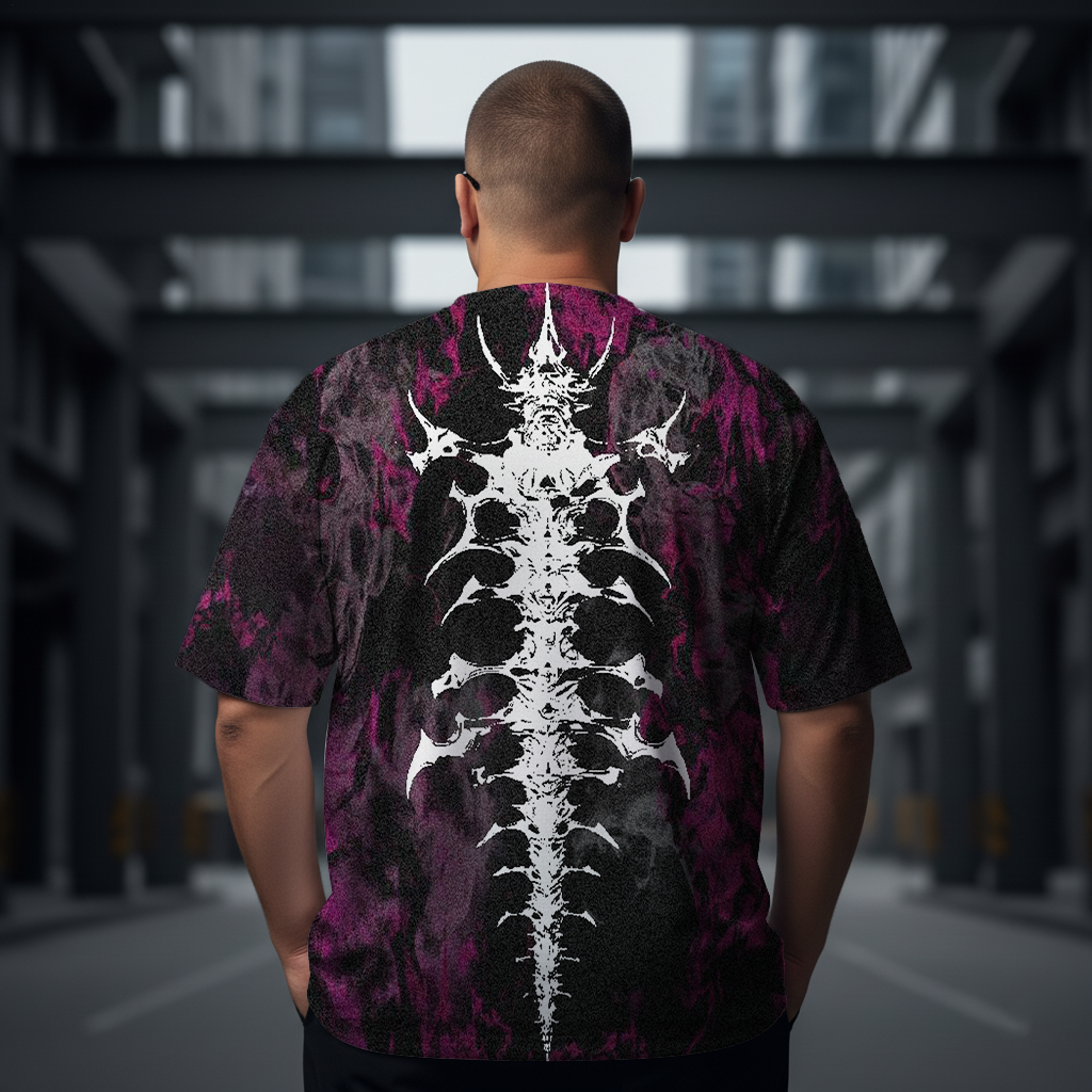 Men's Dark Skull Art Plus Size Short Sleeve Round Neck T-Shirt