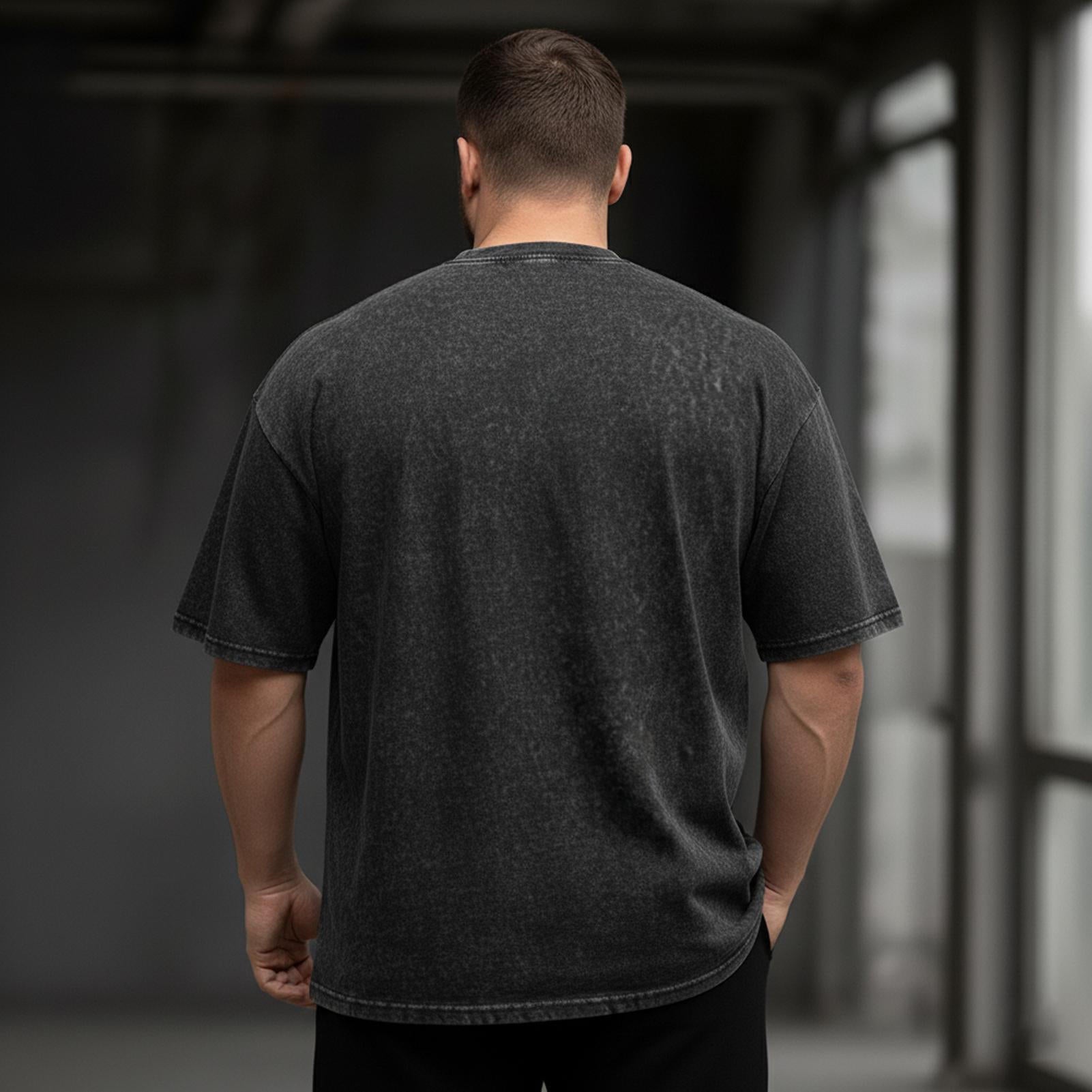 Dark Alien Species Large Size Washed Cotton Short Sleeves