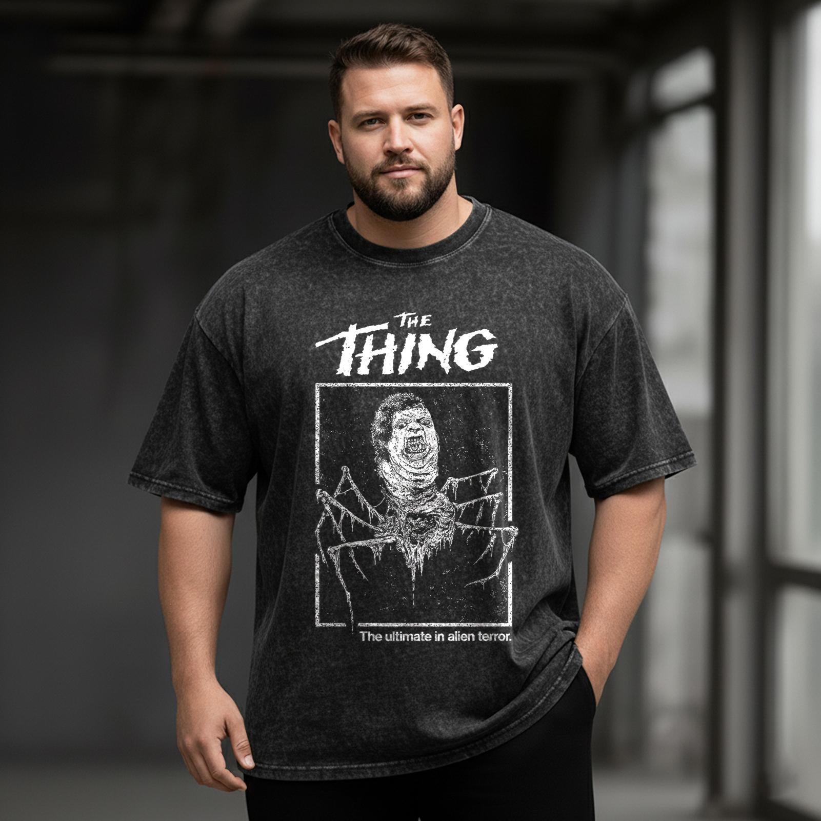 The Ultimate In Alien Terror Large Size Washed Cotton Short Sleeves