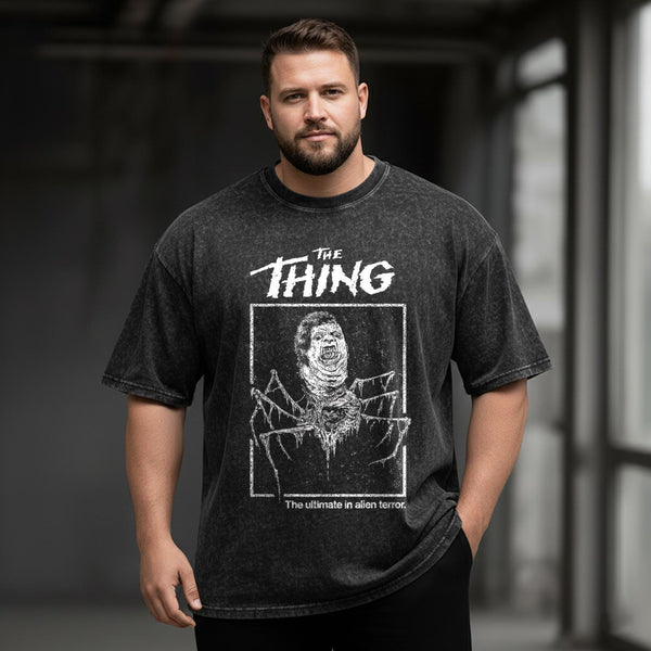 The Ultimate In Alien Terror Large Size Washed Cotton Short Sleeves