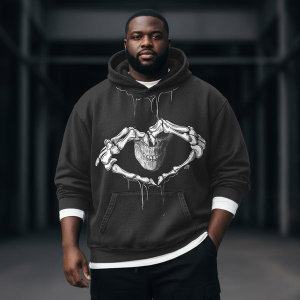 Dark Abstract Art Washed Hooded Sweatshirt