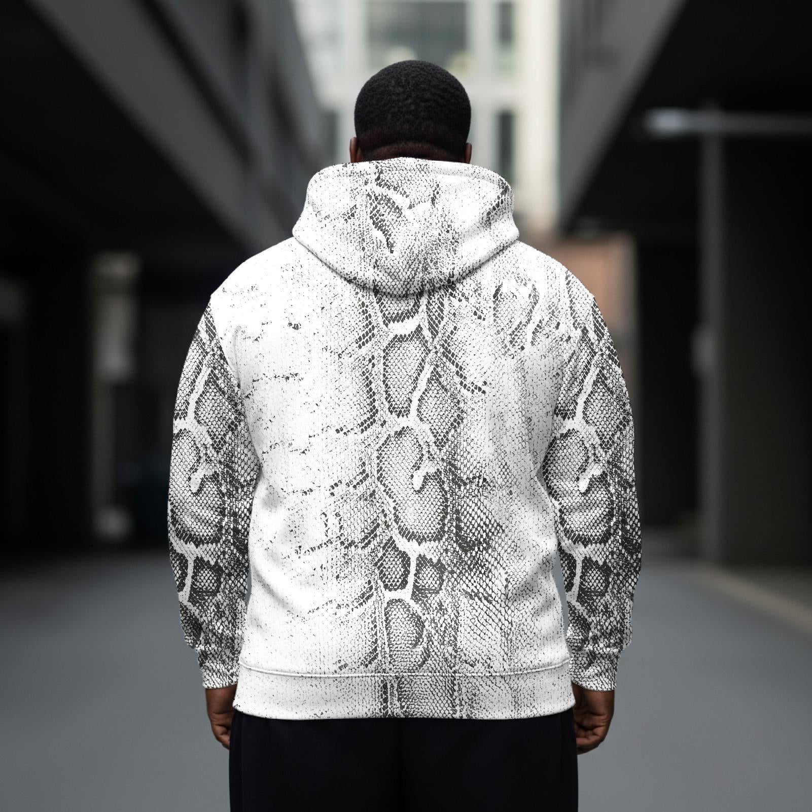 Dark Python Pattern Men's Large Size Cotton Jackets