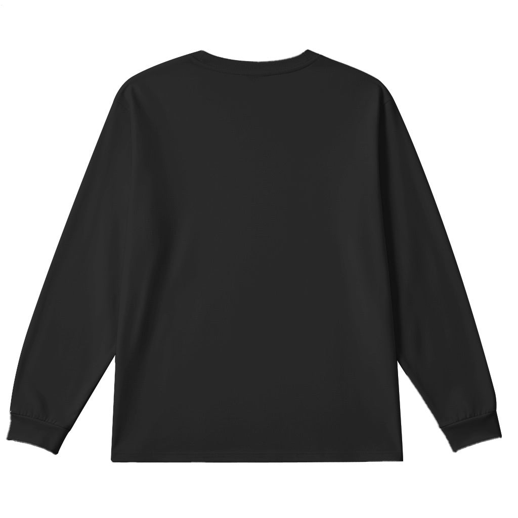 Dark Abstract Art Plus Size Men's Long Sleeve Round Neck Top