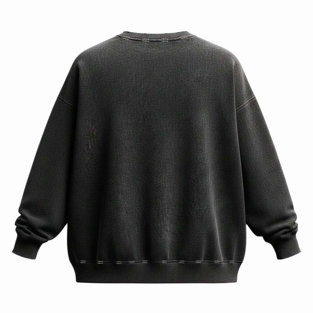 Gothic Washed Round Neck Sweatshirt
