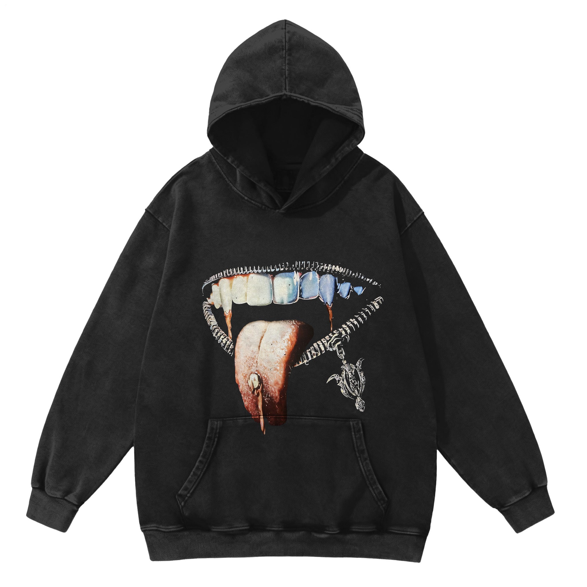 Demon Chain Washed Hooded Sweatshirt