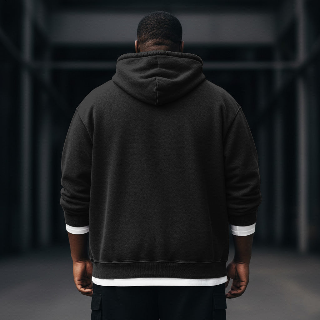 Dark Abstract Art Washed Hooded Sweatshirt