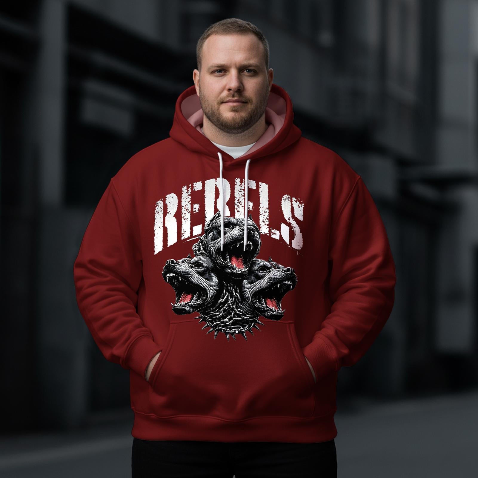Men's Large Size Hooded Sweatshirt