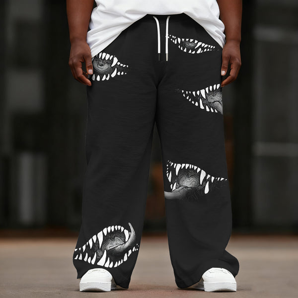 Devil's Mouth Irregular Large Size Men's Casual Pants