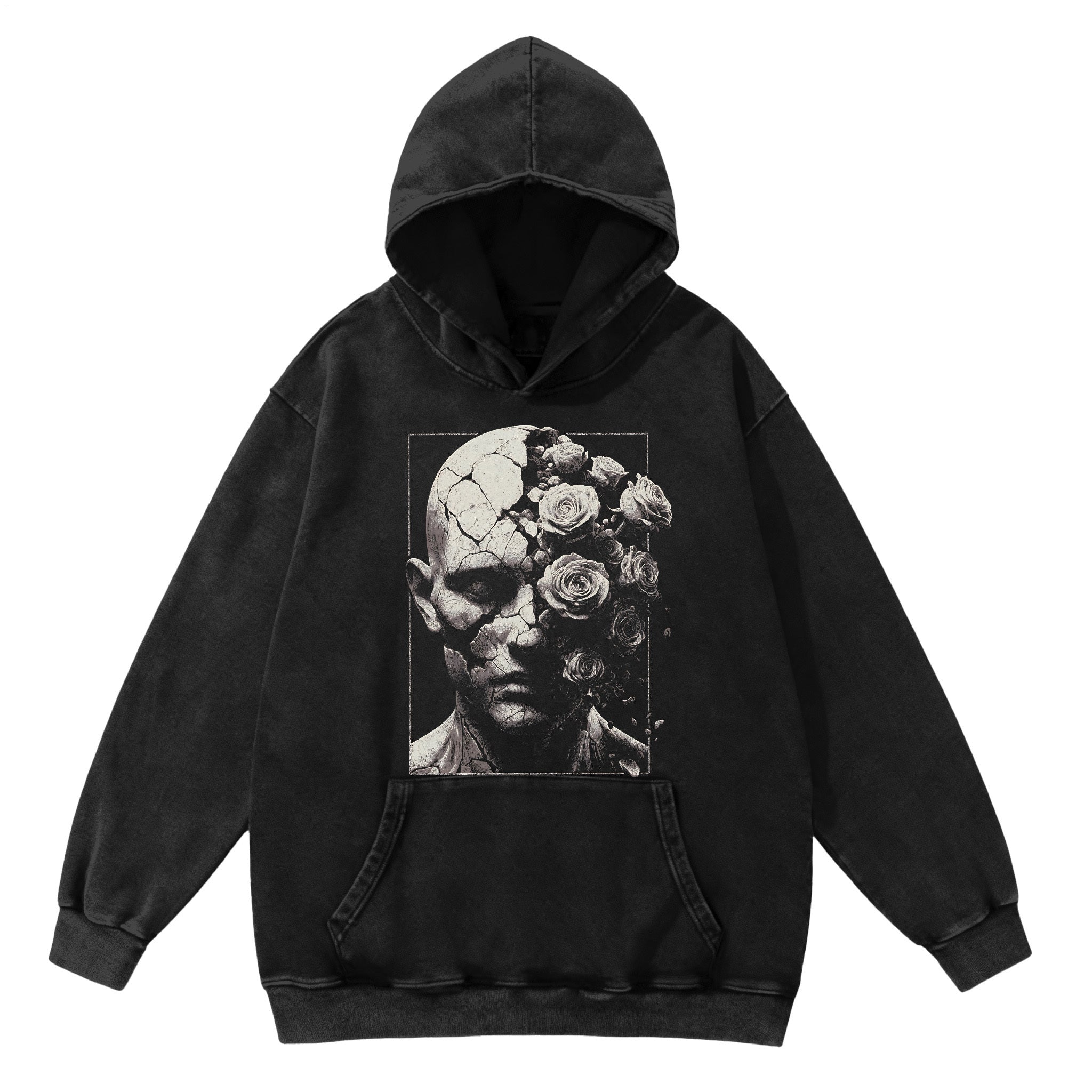 Bones and Flowers Washed Hooded Sweatshirt