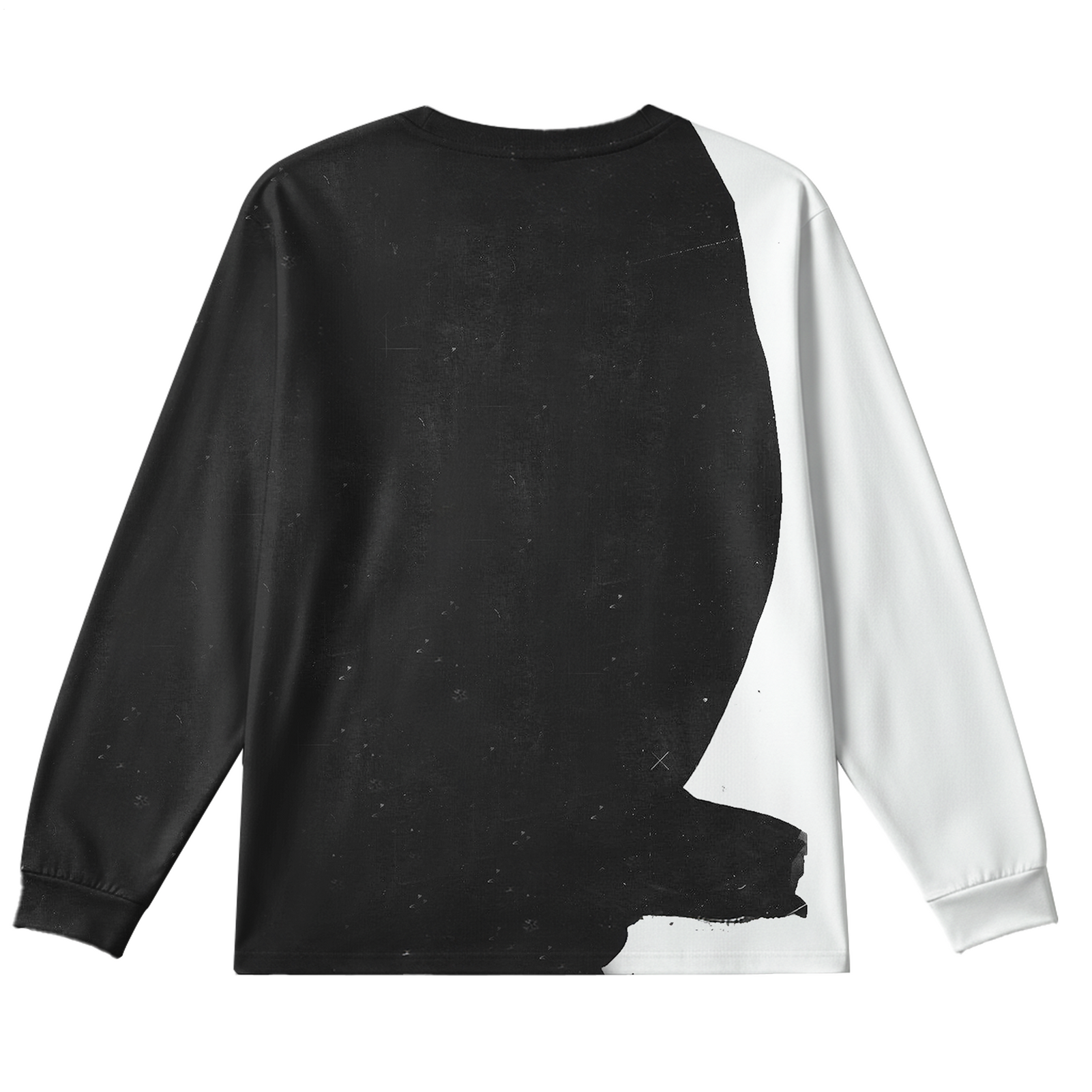 Plus Size Men's Gothic Skull Long Sleeve Round Neck Top