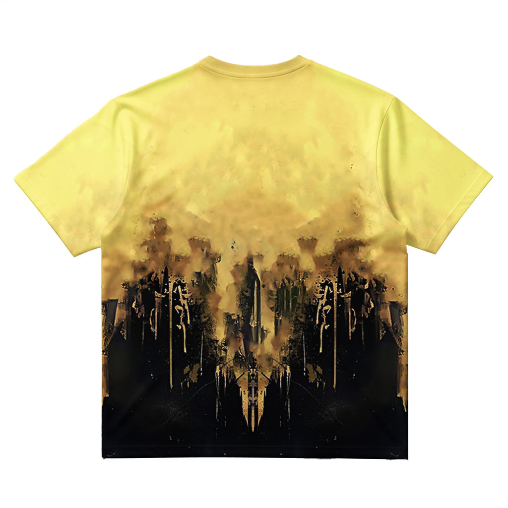Men's Punk Skull Plus Size Short Sleeve Round Neck T-Shirt