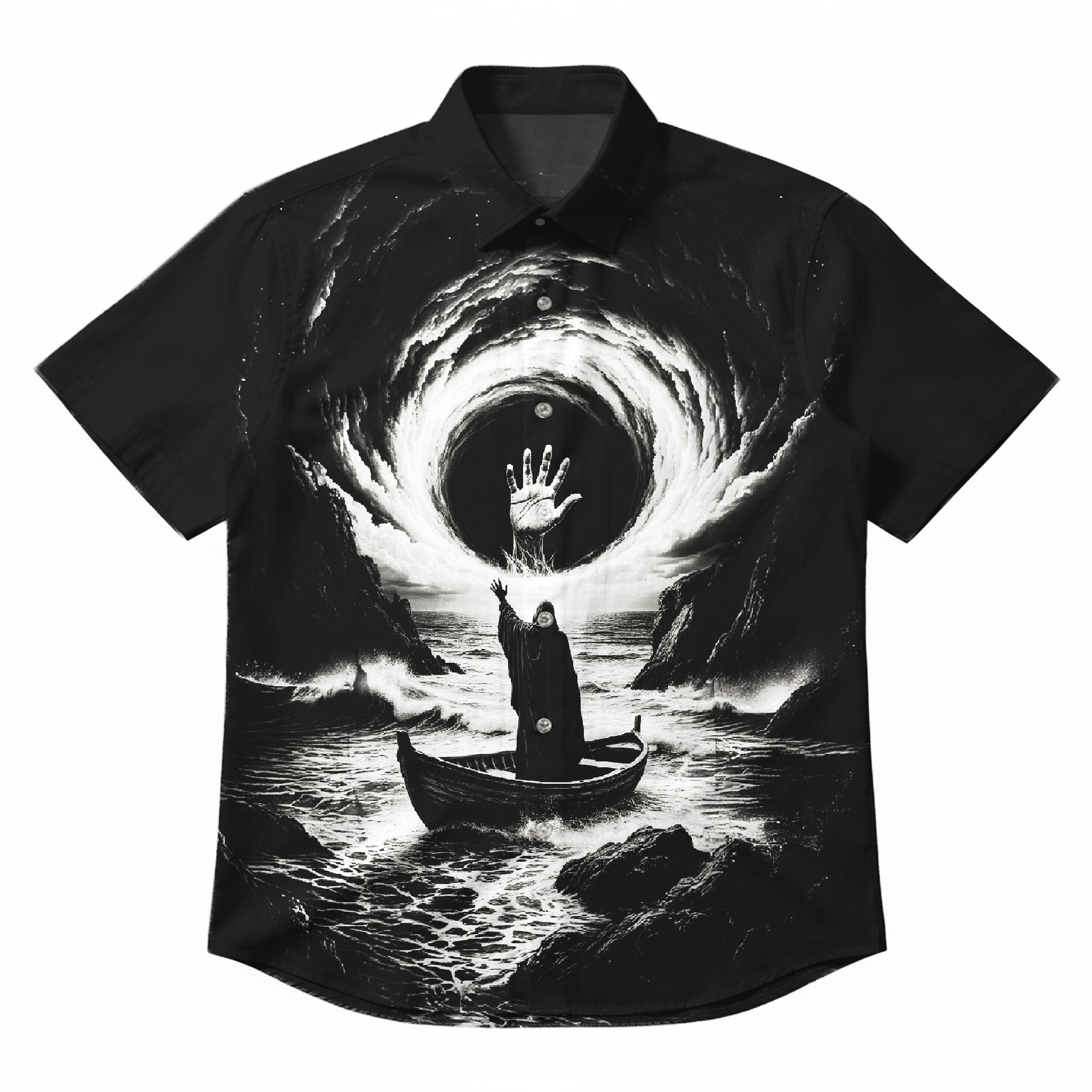 Dark Abstract Art Men's Short-Sleeve Shirt