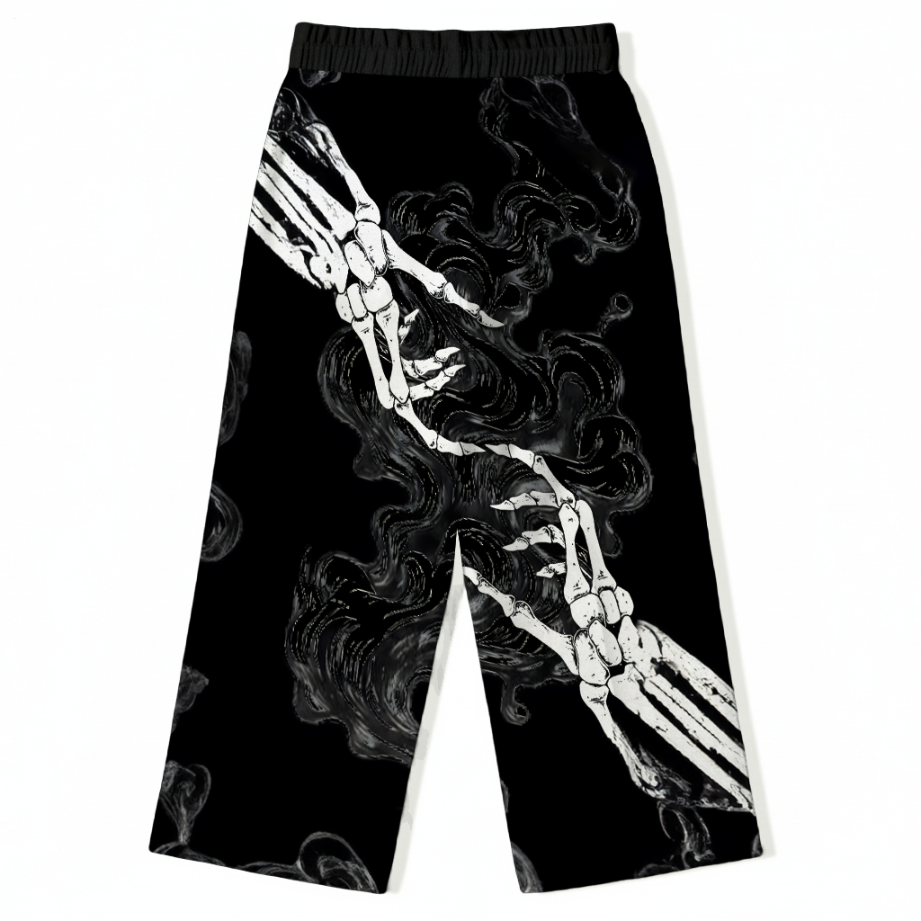Interesting Dark Skull Art Large Size Men's Casual Pants