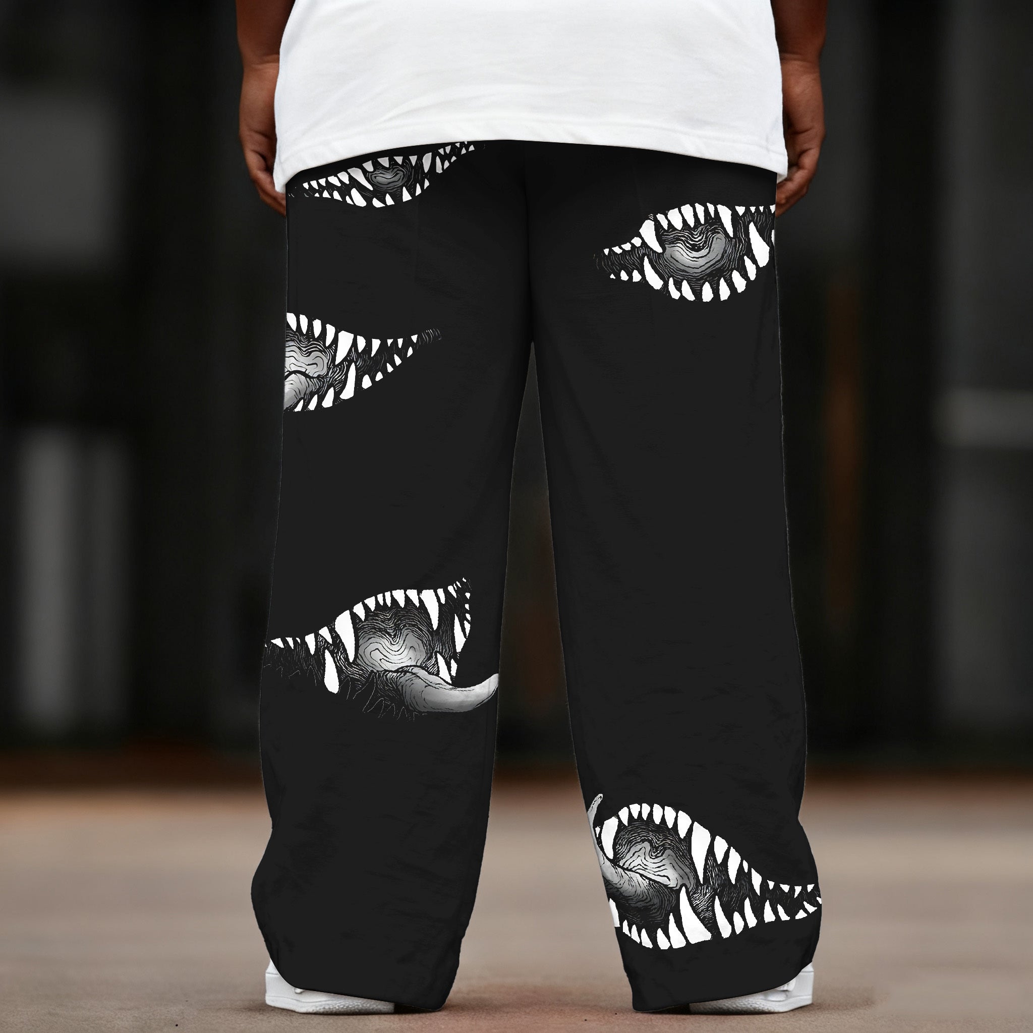Devil's Mouth Irregular Large Size Men's Casual Pants