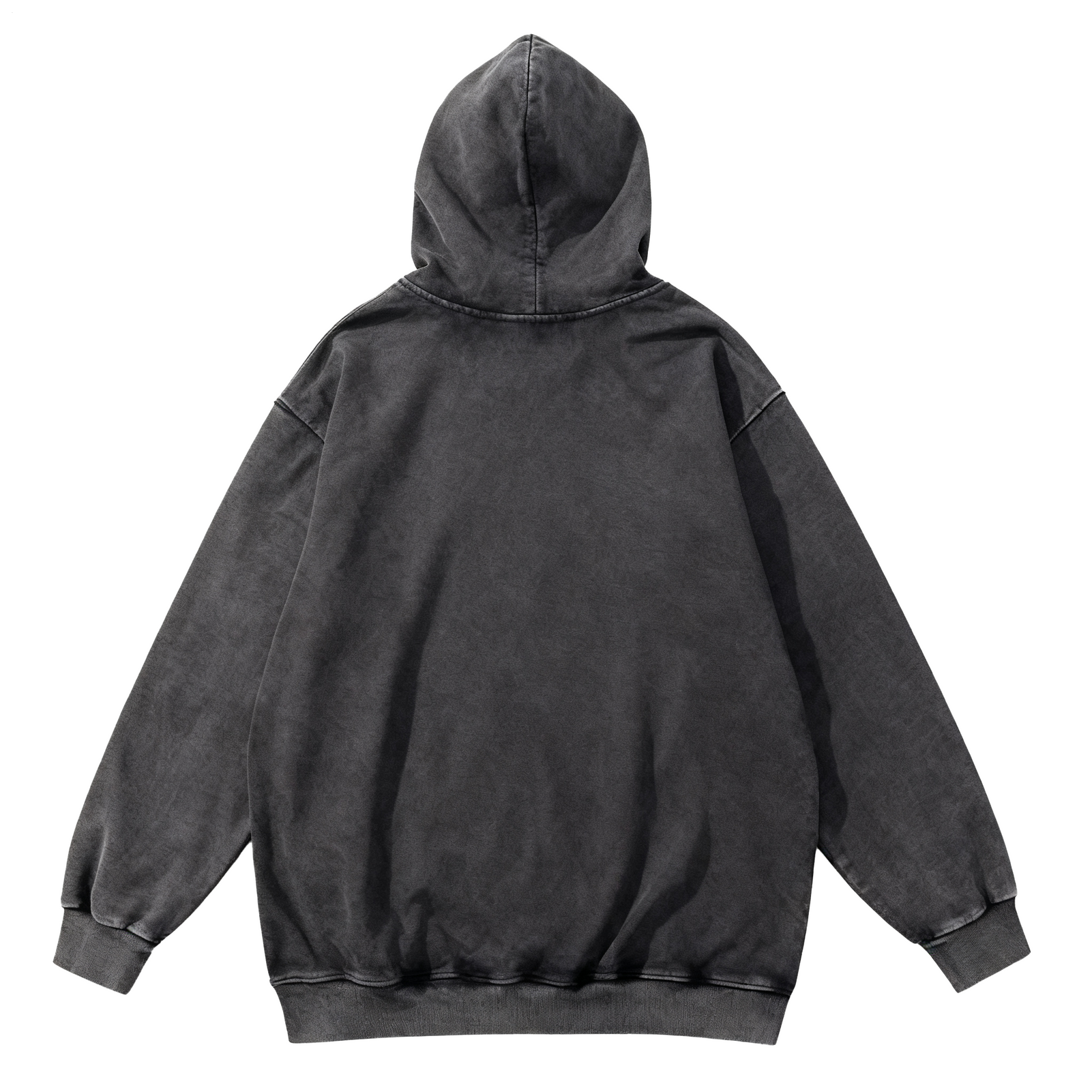 Retro Dark Skull Art 350g Washed Hooded Sweatshirt