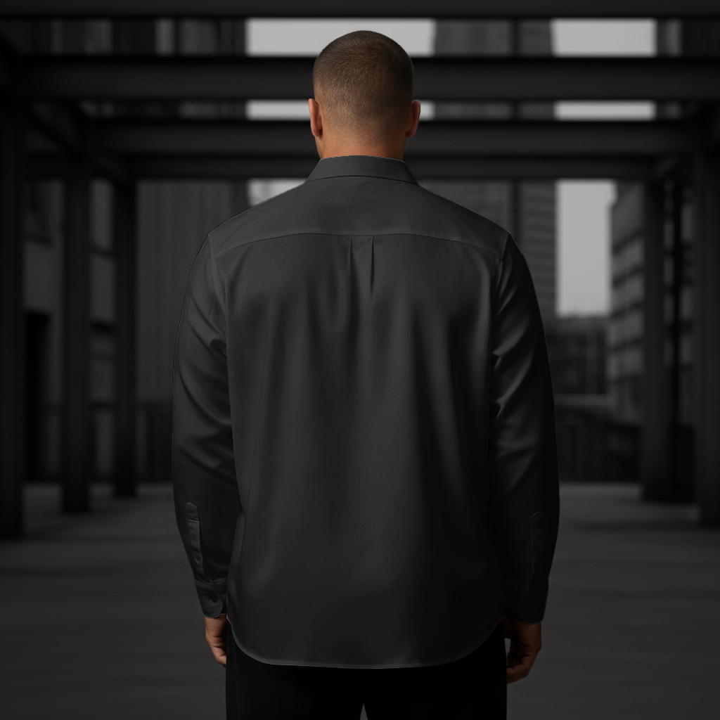 Men's Gothic Dark Skull Long-Sleeve Shirt